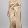 Soft Beige Benarasi Katan Silk Saree