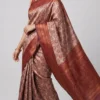 Akshita Brown Pure Kanjivaram Saree
