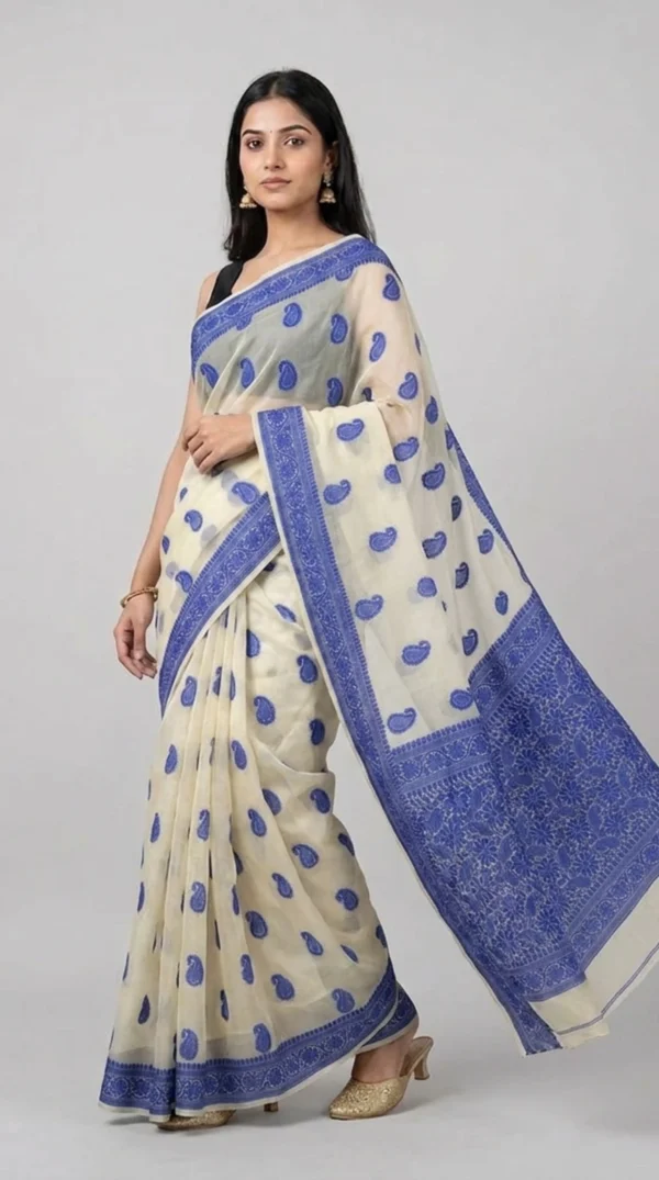 Dreamy Sapphire Timeless Pure Silk Saree