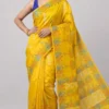 Bright Yellow Pure Katan Silk Saree