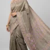 Soft Brown Tussar Gujrati Saree | 2026 Exclusive