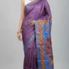 Regal Purple Handpainted Tussar Saree | 2026 Exclusive