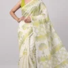 Mellow White Pure Katan Silk Saree