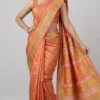 Peach Dual Tone Pure Katan Silk Saree