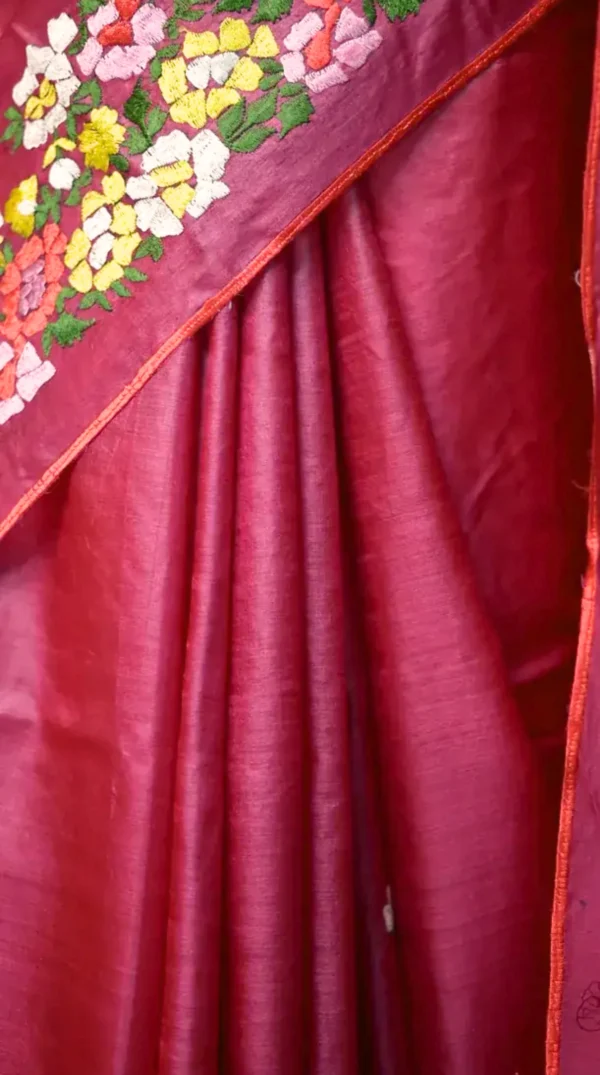Ayesha Pink Parsigara Pure Tussar Saree