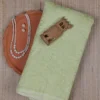 Lime Green Chikankari Crushed Cotton Saree – Handloom Elegance by Nams Design