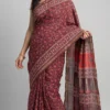 Suhaani Pure Cotton Ajrakh Saree with Zari Border