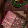 Mehnaz Duo-tone Jaal Benarasi Pure Katan Silk Saree