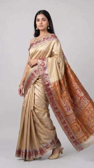 Regal Shimmer Pure Baluchari Katan Silk Saree