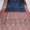 blue kashmiri kani silk