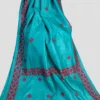 Bright Aqua Tussar silk saree
