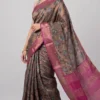 Copper Tussar Zari Saree - Exquisite Elegance with Zari Work