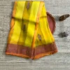 Yellow color with stripe golden zari border Kora Rangkat saree