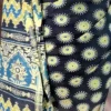 Black Hand Block Printed Zari Border Ajrak Cotton Saree