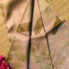 Baby pink color eco printed Tussar silk saree Saree