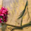 Sap Green Tussar Eco Print Saree