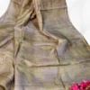Sap Green Tussar Eco Print Saree