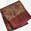 Copper Tussar Zari Saree