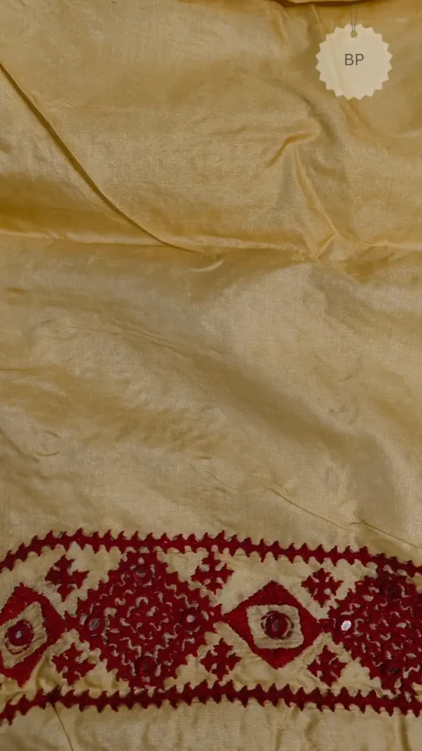 Beige Tussar silk