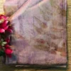 Exquisite Wine Tussar Eco Printed Saree – Timeless Elegance