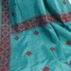 Bright Aqua Tussar silk saree