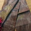 Brown Tussar Eco Print Saree