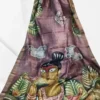 Wine Tussar Zari Hand Painted Saree