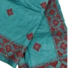 Bright Aqua Tussar silk saree