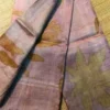 Peach Tussar Eco Printed Saree