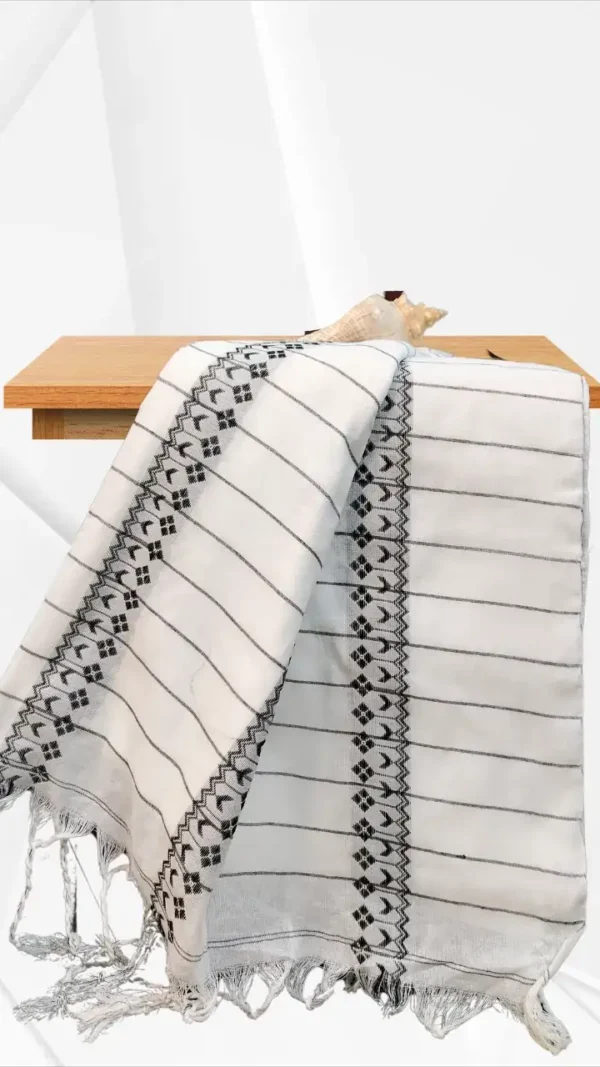 White Cotton Chikankari Saree