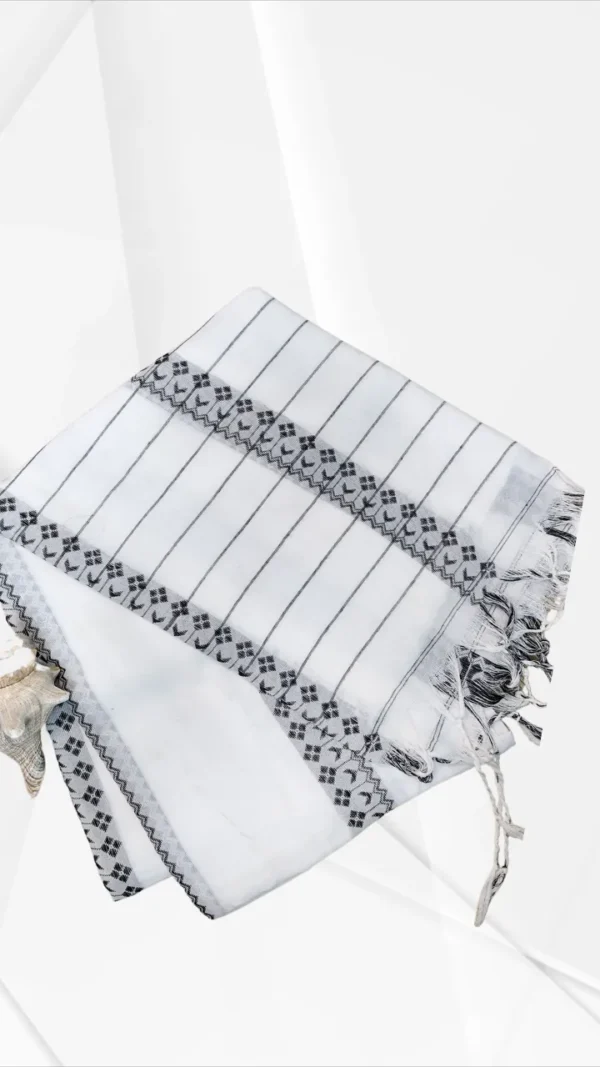 White Cotton Chikankari Saree