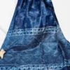 Navy Blue Tussar Needle Print Saree