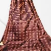 Brown Tussar Needle Print Saree