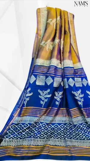 Purple Katan Zari Saree
