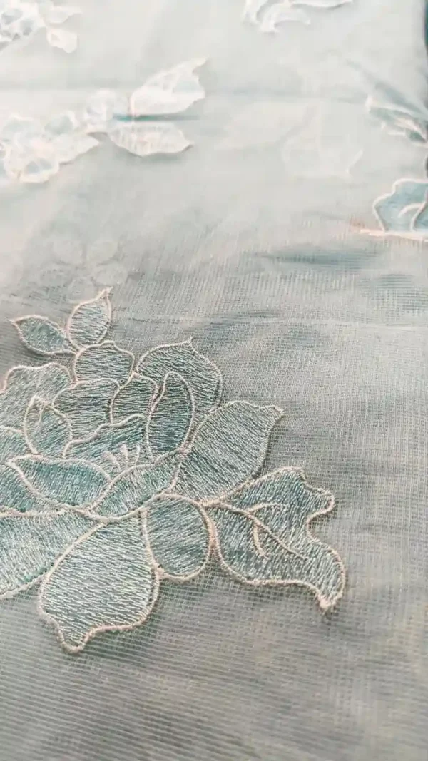 Sky Blue Cotton Kota Saree,cotton