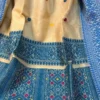 Off White Tussar Kolka Saree