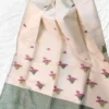 Off White Tussar Jamdani Saree