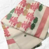 Off White Tussar Kolka Saree