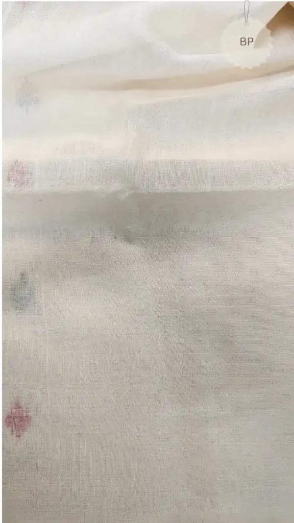 Off White Tussar Kolka Saree