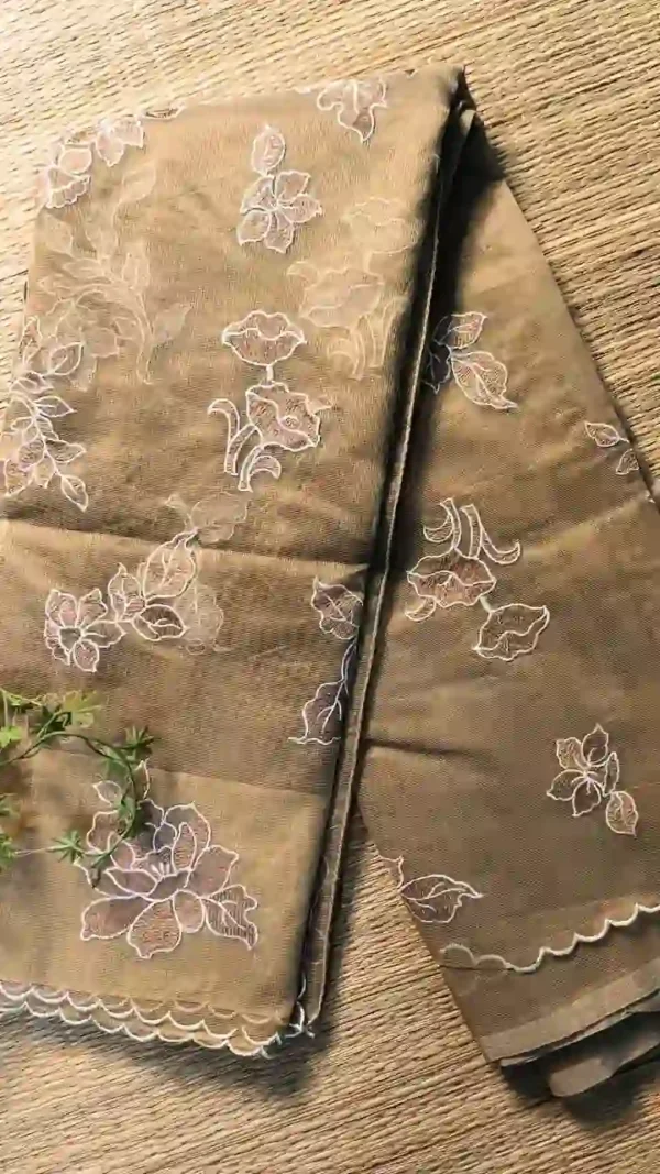Light Brown Cotton Kota Saree,cotton