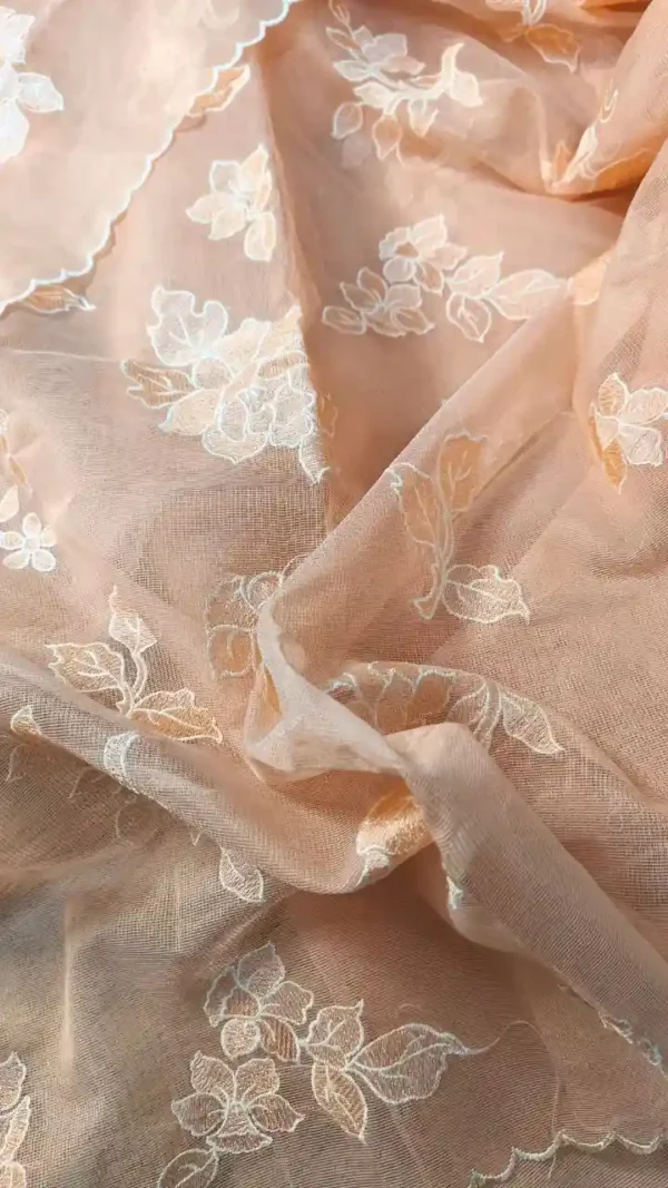 Peachy Pink Cotton Kota Saree,kota