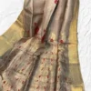 Grey Tussar Zari Saree