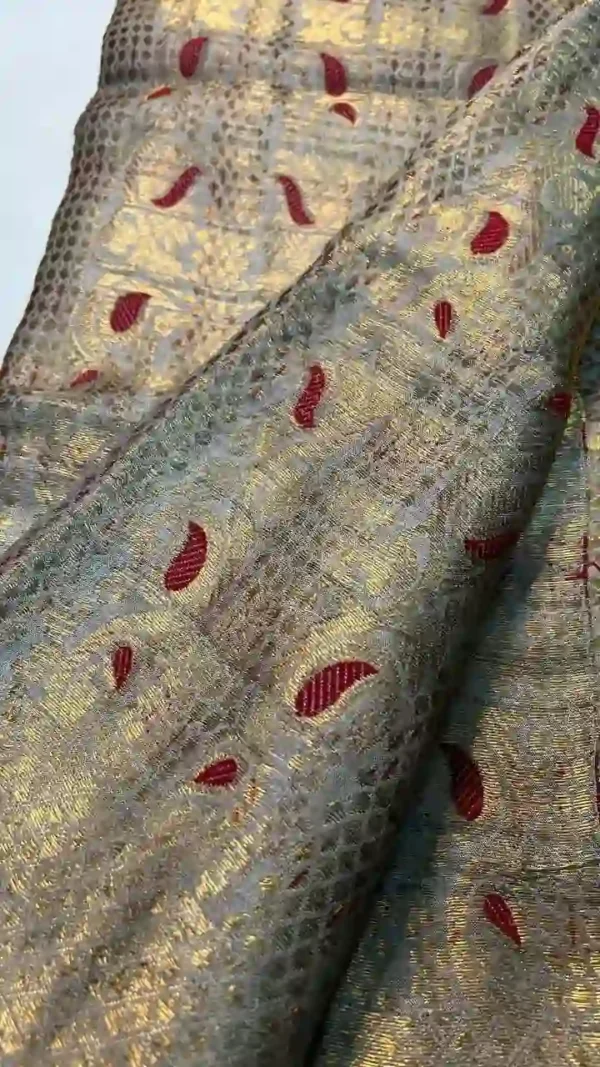 Grey Tussar Zari Saree