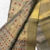 Grey Tussar Zari Saree