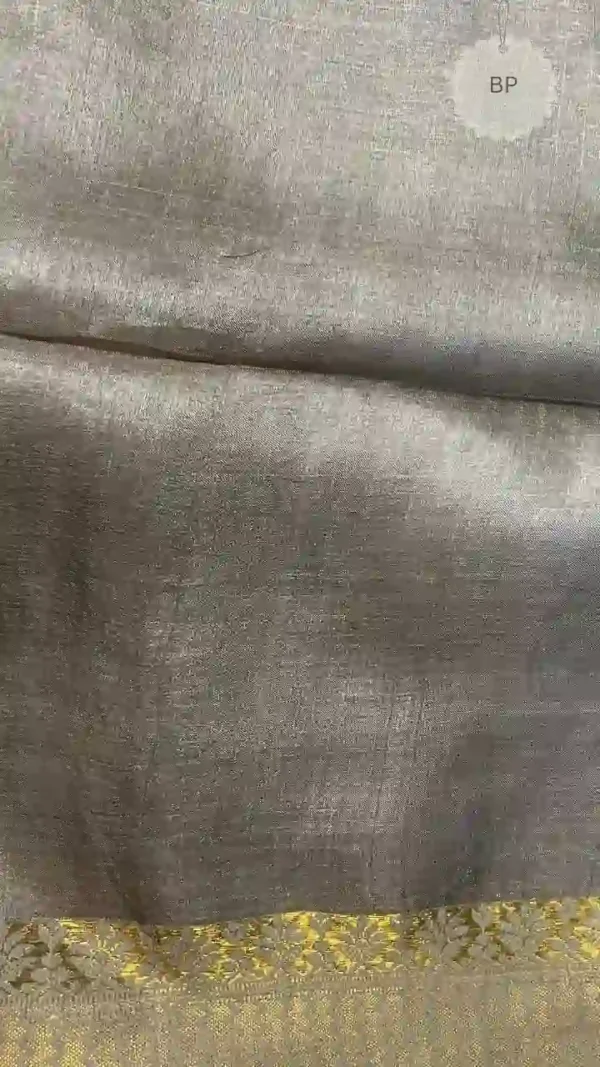 Grey Tussar Zari Saree
