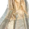 Peach Tussar Zari Saree