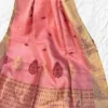 Hot Pink Tussar Zari Saree