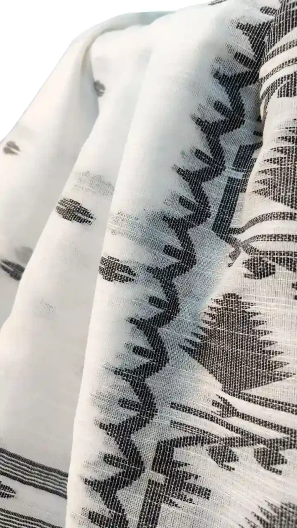 White Cotton Jamdani Saree