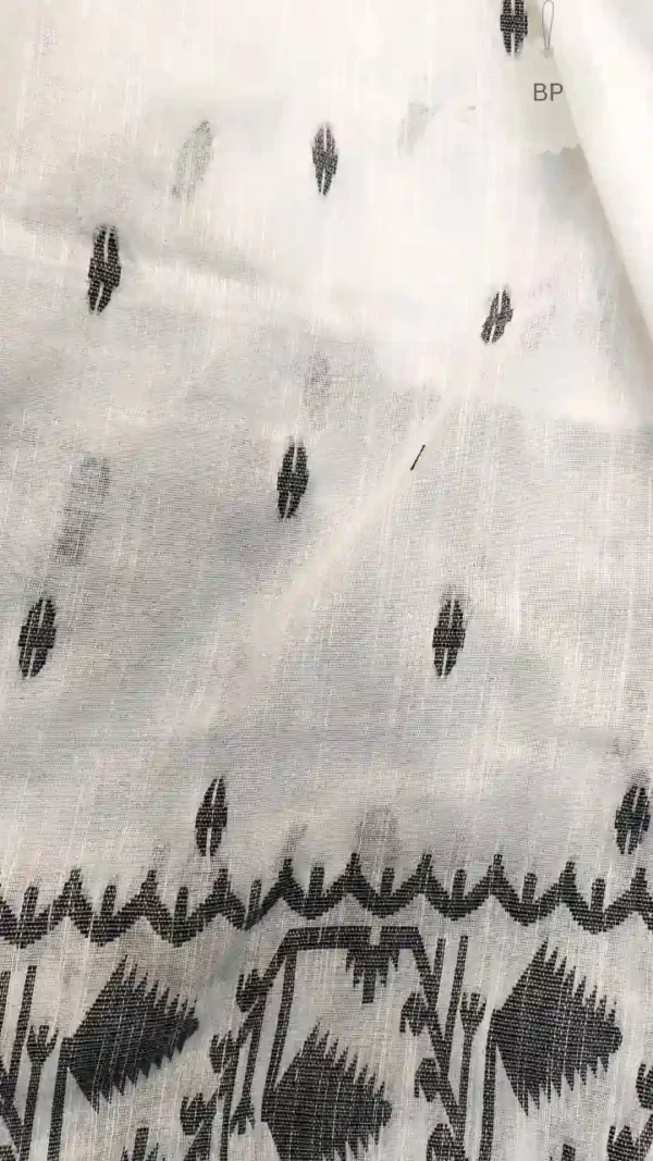 White Cotton Jamdani Saree