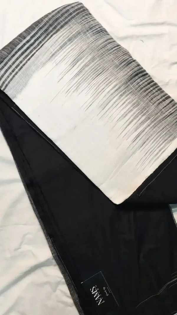 White Khadi Ikkot Saree